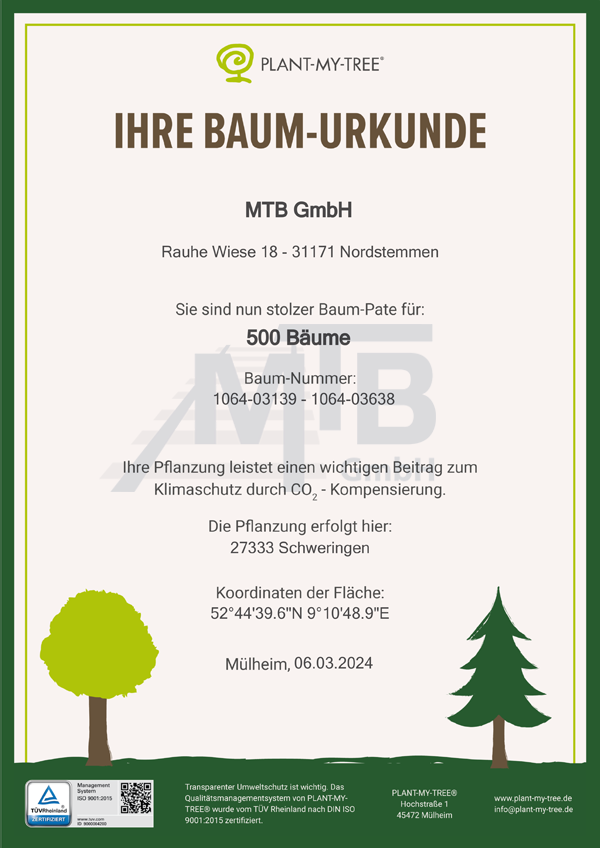 MTB Baum-Urkunde Schweringen